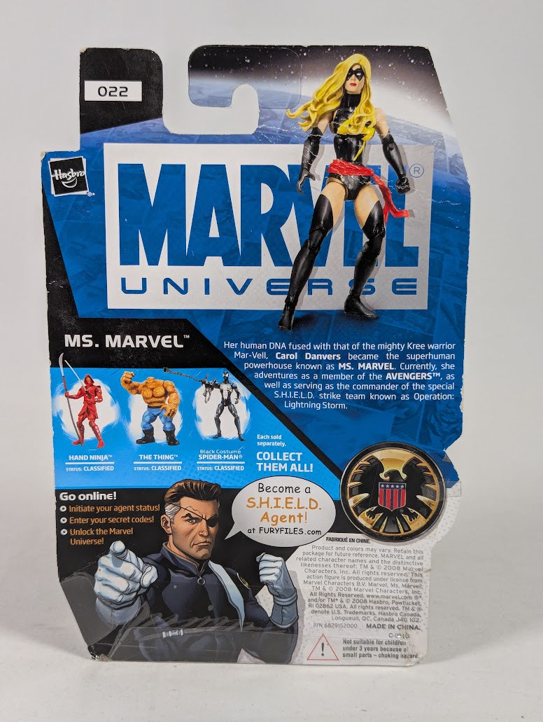 Marvel Universe Ms Marvel #022 3.75" 2008 Hasbro Action Figure