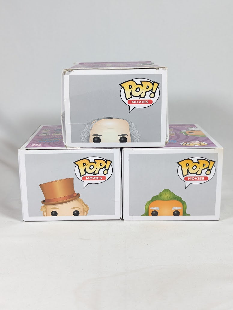 Willy Wonka and the Chocolate Factory Bundle of 3 Funko Pop! Vinyl Figures