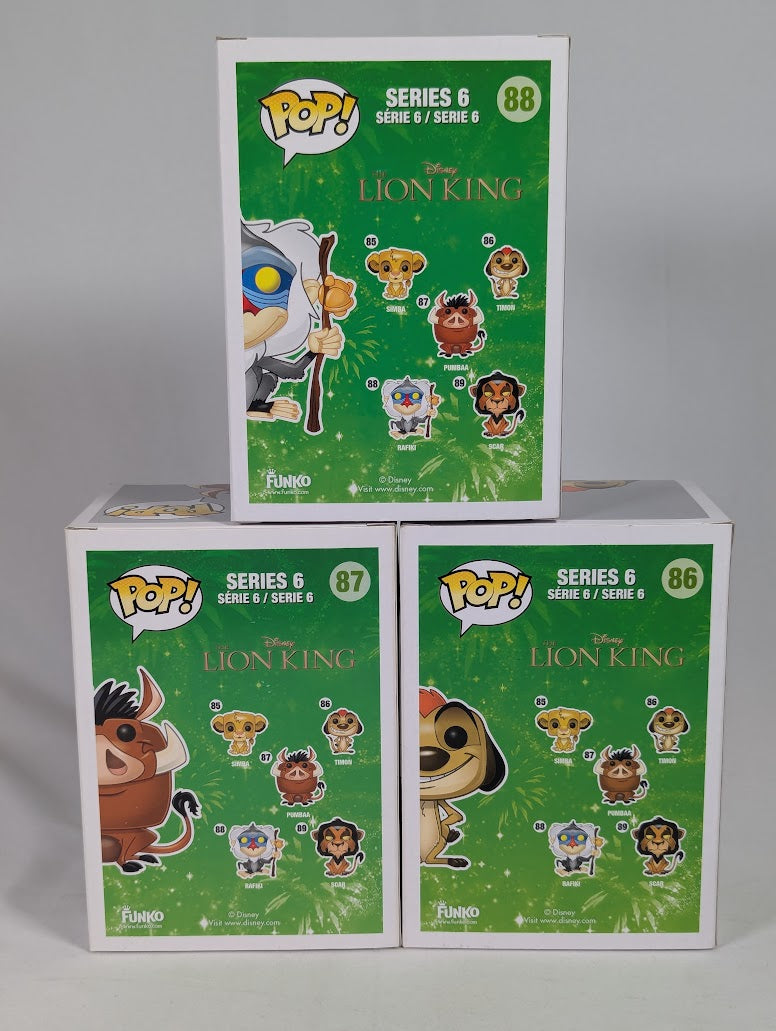 Disney The Lion King Bundle of 3 Funko Pop! Vinyl Figures