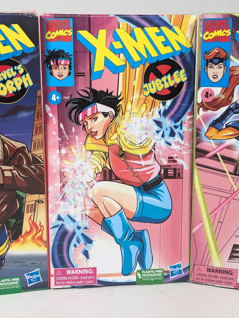Marvel X-Men Jubilee, Jean Grey, Mystique & Morph VHS Series 2022 Hasbro Action Figure Bundle