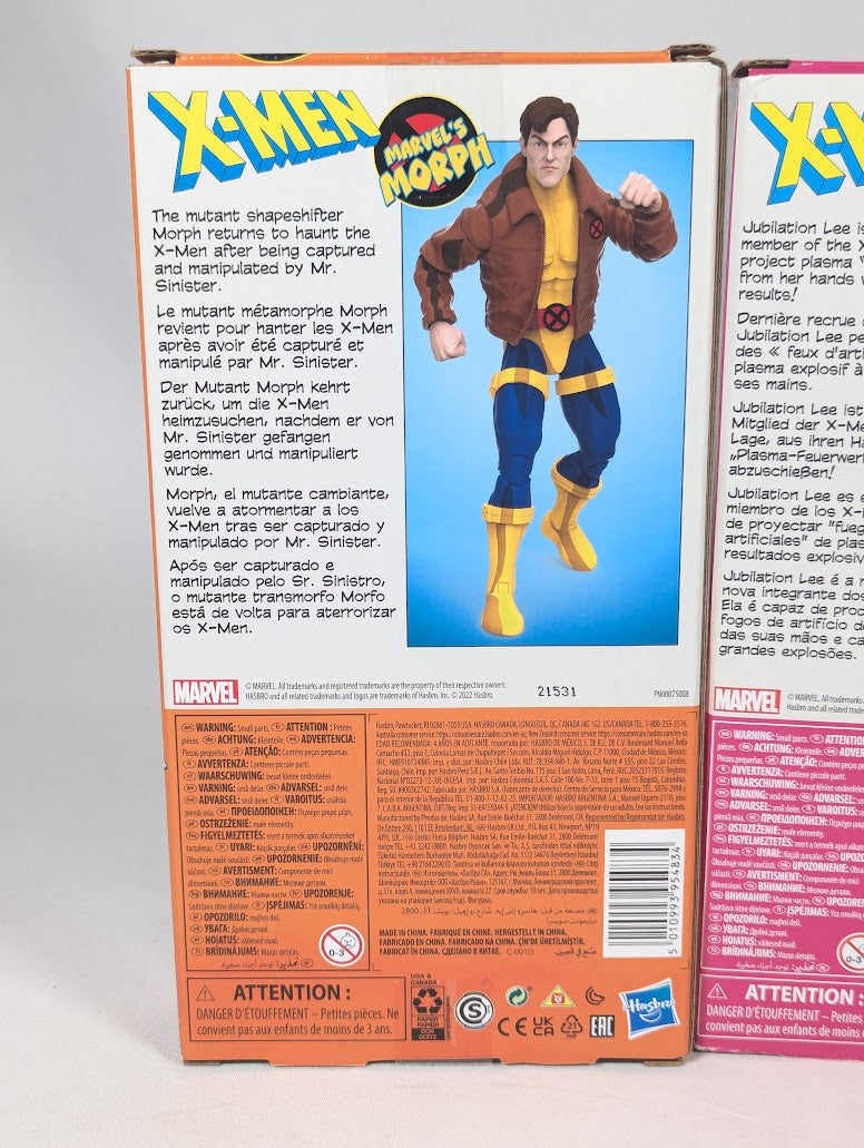 Marvel X-Men Jubilee, Jean Grey, Mystique & Morph VHS Series 2022 Hasbro Action Figure Bundle