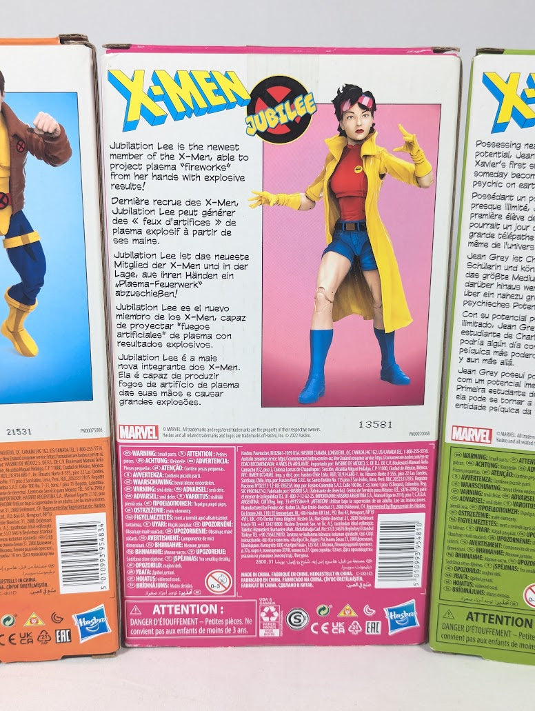 Marvel X-Men Jubilee, Jean Grey, Mystique & Morph VHS Series 2022 Hasbro Action Figure Bundle
