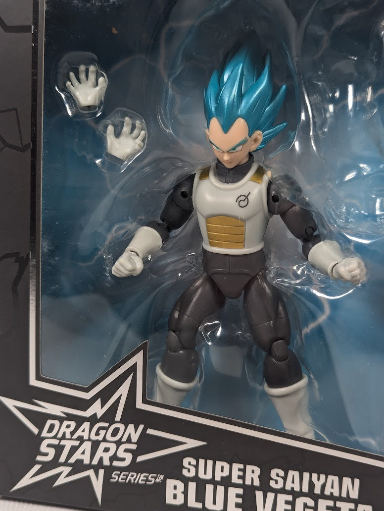 Dragon Ball Super Super Saiyan Blue Vegeta Dragon Stars Series 2018 Bandai Action Figure (Missing Build a Figure Piece)