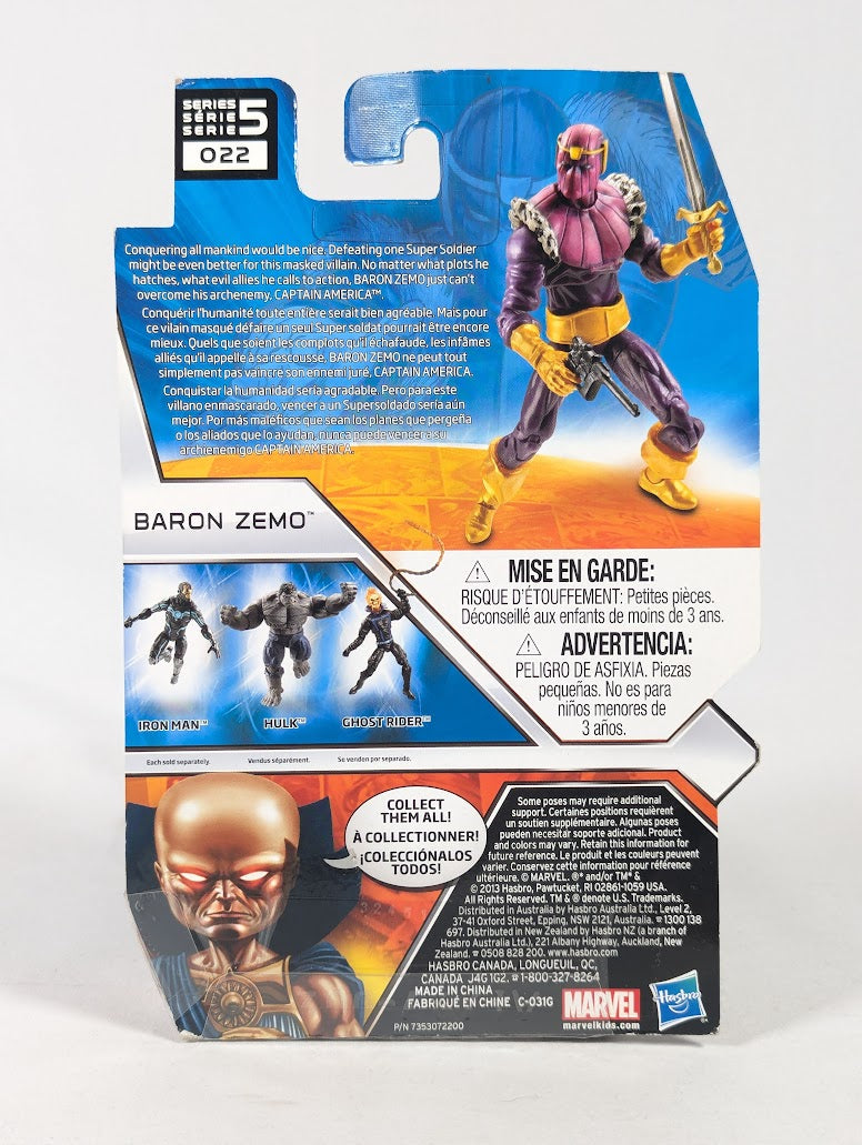 Marvel Universe Baron Zemo 3.75" 2013 Hasbro Action Figure