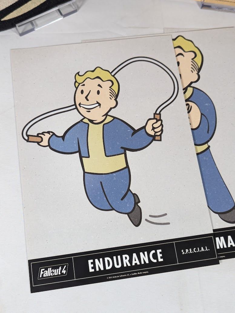 Fallout 4 SPECIAL Poster Set & Fallout 76 Vault Boy Foam Hand (Gamescom 2018) Bundle