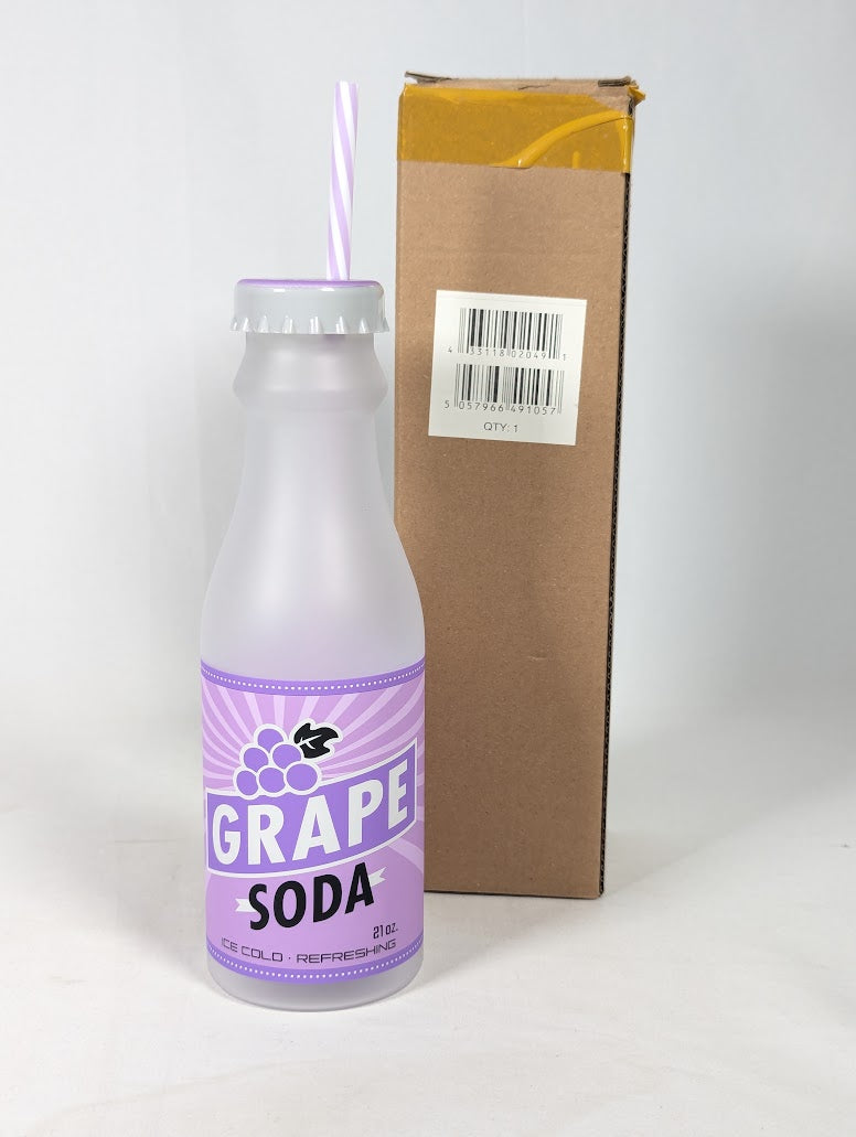 Disney Pixar Up Grape Soda Drink Bottle With Straw (Disney Parks 2024 Exclusive)