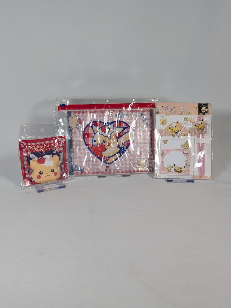 Pokemon Center Cafe Pikachu Diner & Pikachu Sweets Stationery Bundle (Japan Exclusive)