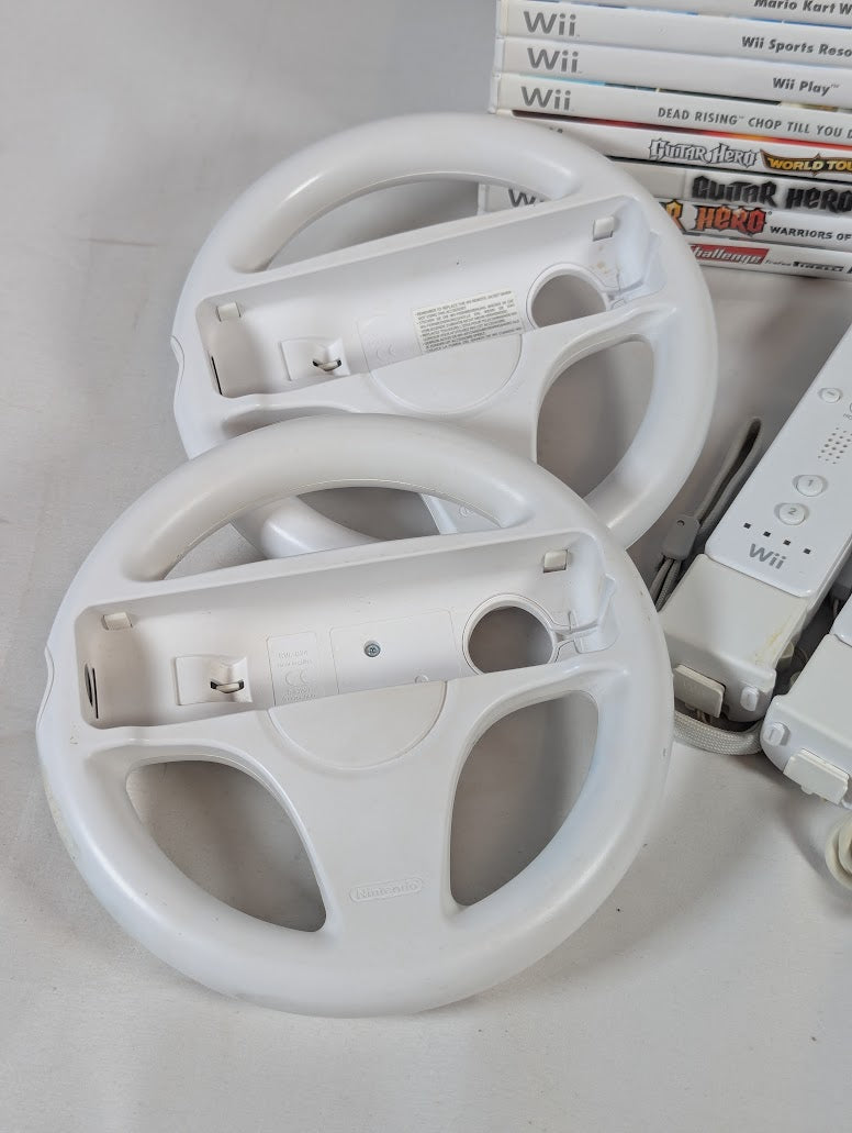 Nintendo Wii Console Bundle With 8 Games & Accessories (No Box)