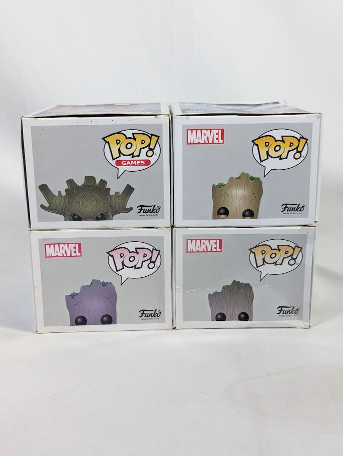 Marvel Guardians of the Galaxy Groot Bundle of 4 Funko Pop! Vinyl Figures