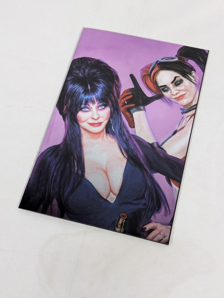 DC Comics Harley Quinn x Elvira Cover I Mark Spears Virgin Foil Variant 2025 Comic Book