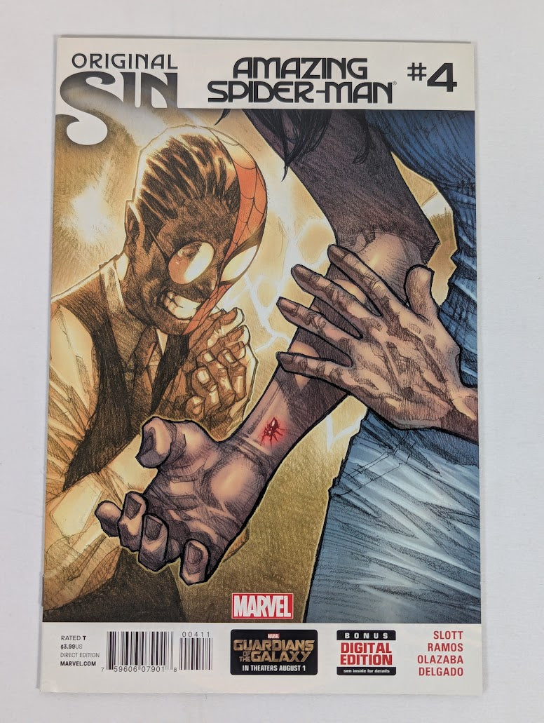 Marvel Original Sin Amazing Spider-Man #4 Cover A Humberto Ramos 2014 Comic Book (First Full Appearance of Cindy Moon / Silk)