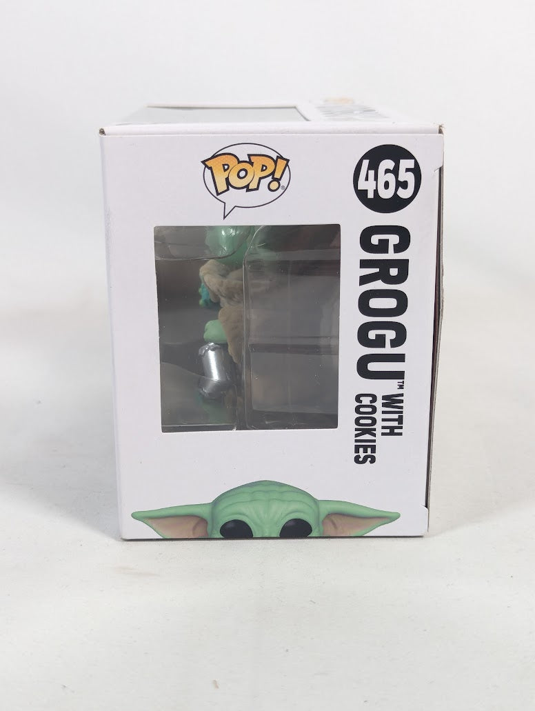 Star Wars The Mandalorian Grogu With Cookies (Flocked) Funko Pop! Vinyl Figure #465