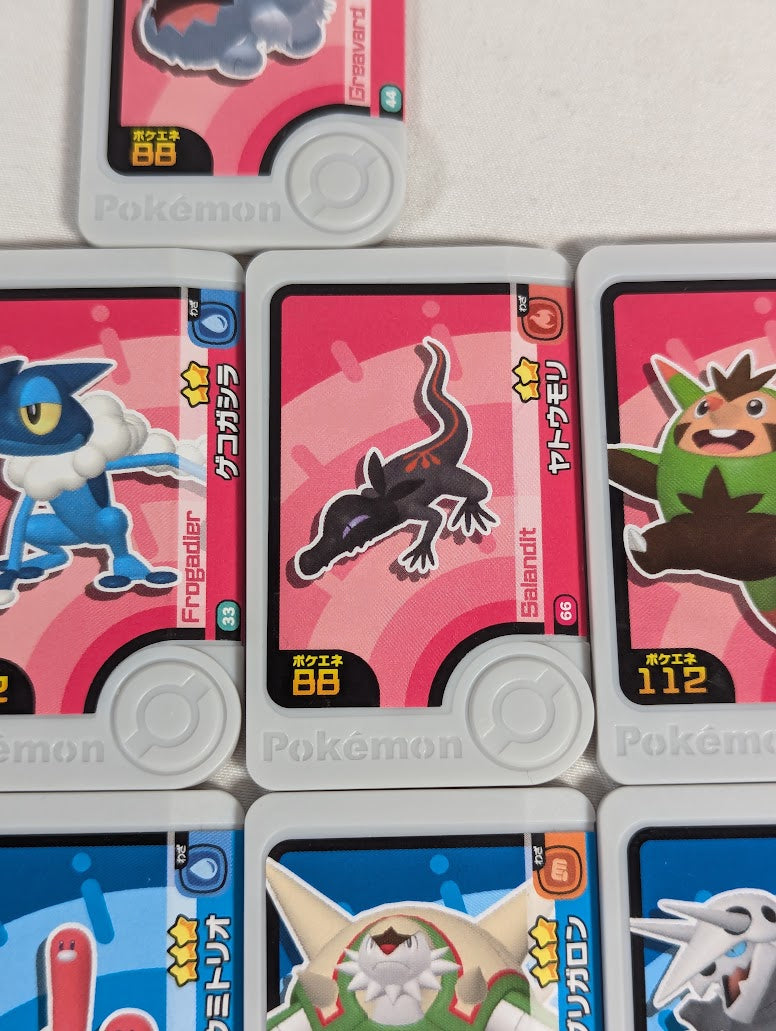 Pokemon Frienda Japanese Arcade Game Bundle of 9 Tags