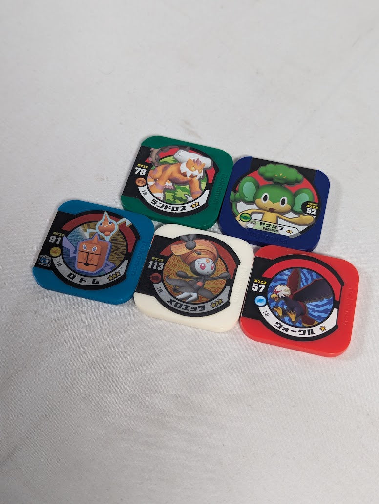 Pokemon Tretta Japanese Arcade Game Bundle of 5 Tokens