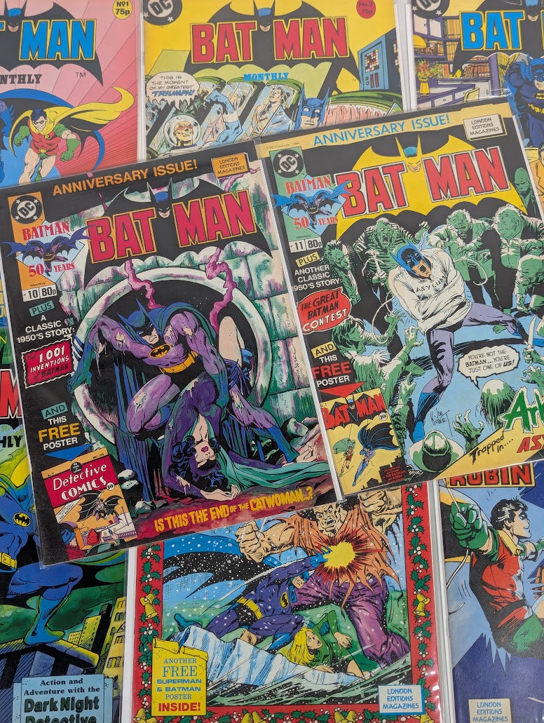 DC Comics Batman Monthly (1988) (UK Reprint) Issues 1 - 12 Comic Book Bundle