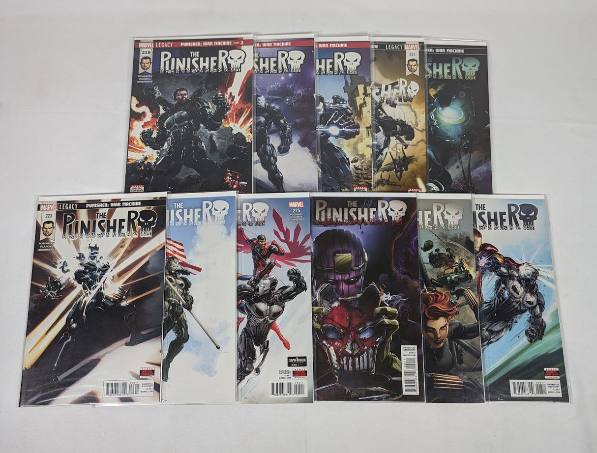 Marvel The Punisher War Machine (2018) Issues 218 - 228 Comic Book Bundle (Complete Run)