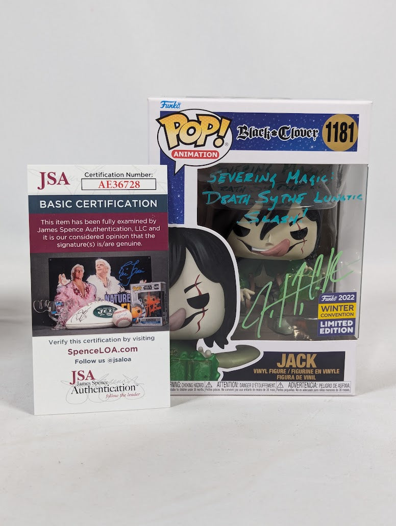 Black Clover Signed Bundle of 5 Funko Pop! Vinyl Figures