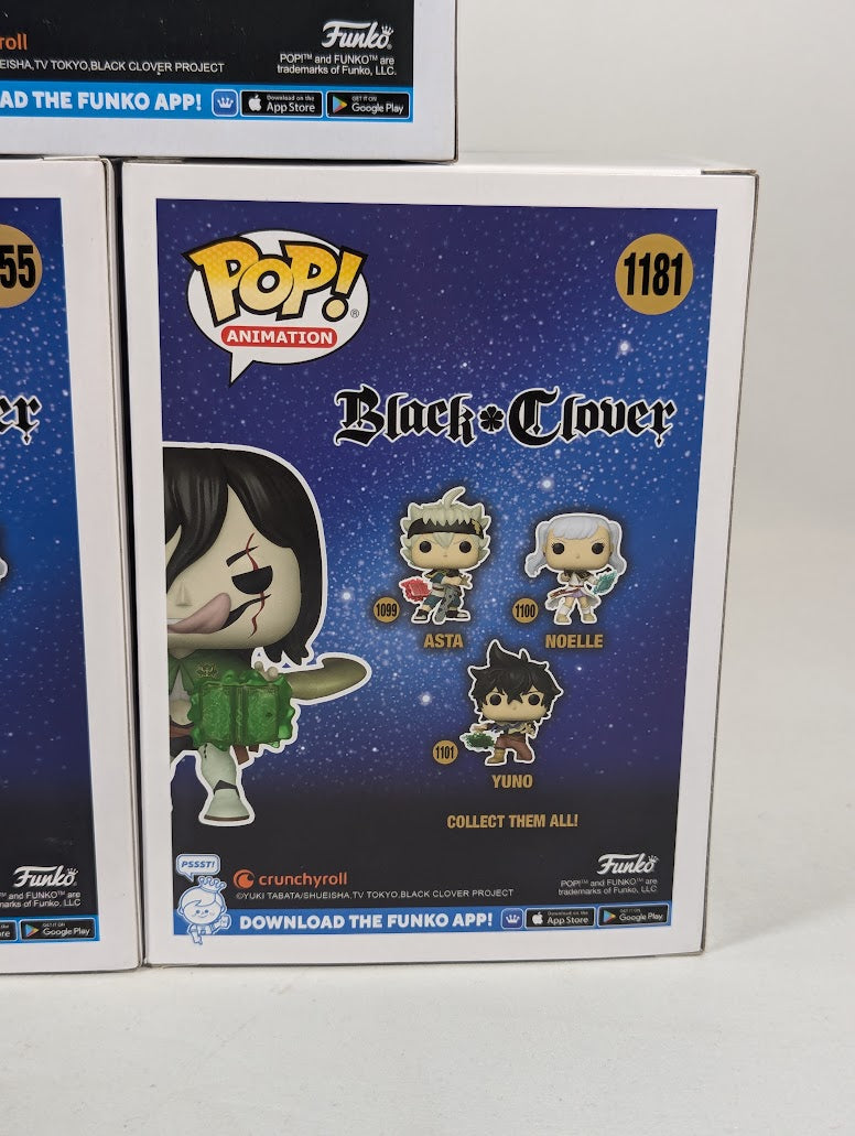 Black Clover Signed Bundle of 5 Funko Pop! Vinyl Figures