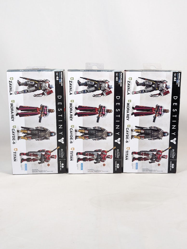 Destiny Ikora Rey, Cayde-6 & Zavala 2018 McFarlane Toys Bundle of 3 Action Figures (With Emblem DLC Codes)