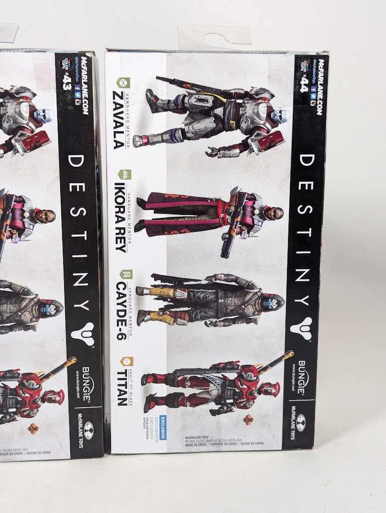 Destiny Ikora Rey, Cayde-6 & Zavala 2018 McFarlane Toys Bundle of 3 Action Figures (With Emblem DLC Codes)