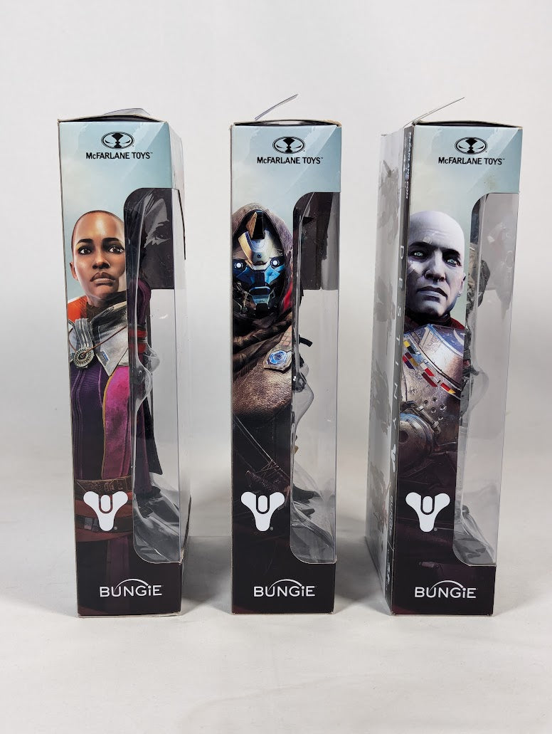 Destiny Ikora Rey, Cayde-6 & Zavala 2018 McFarlane Toys Bundle of 3 Action Figures (With Emblem DLC Codes)