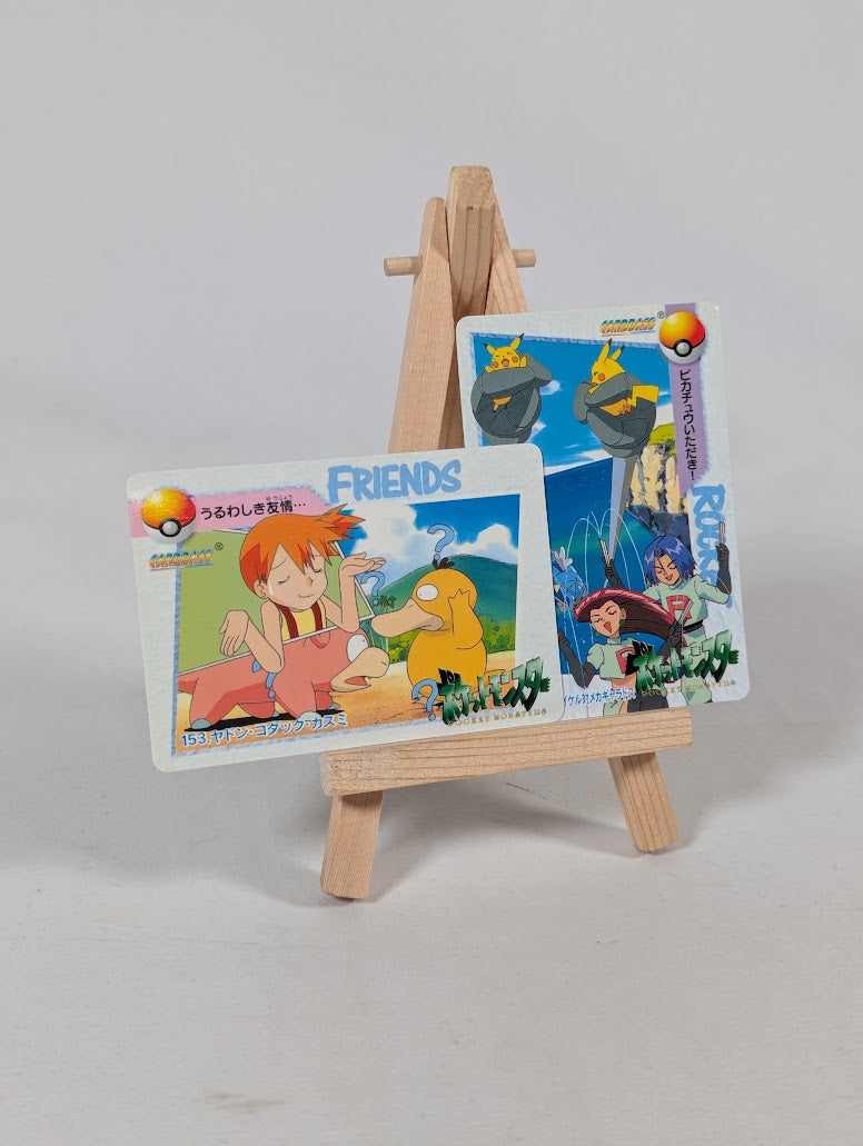 Pokemon Anime Collection Bandai Carddass 1999 Bundle of 2 Trading Cards
