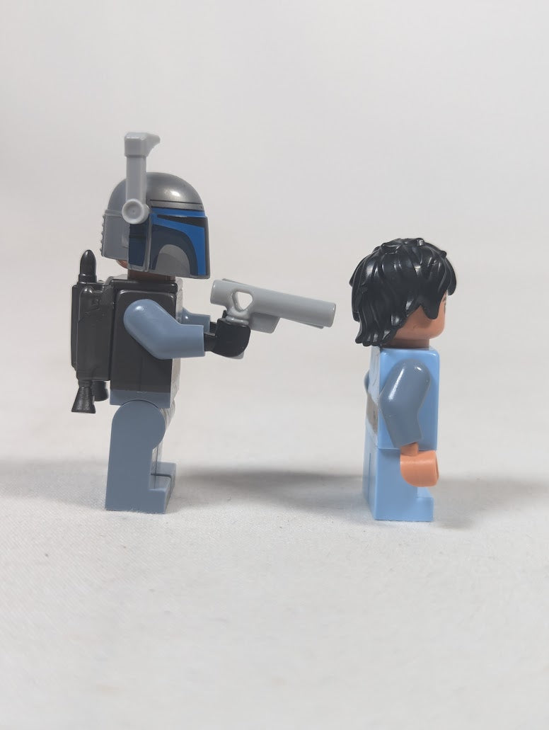 LEGO Star Wars Jango Fett & Young Boba Fett Mini Figure Bundle SW1433 & SW1407 (75409) (No Hair for Jango)