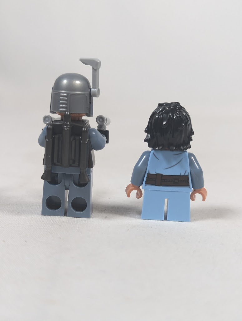LEGO Star Wars Jango Fett & Young Boba Fett Mini Figure Bundle SW1433 & SW1407 (75409) (No Hair for Jango)