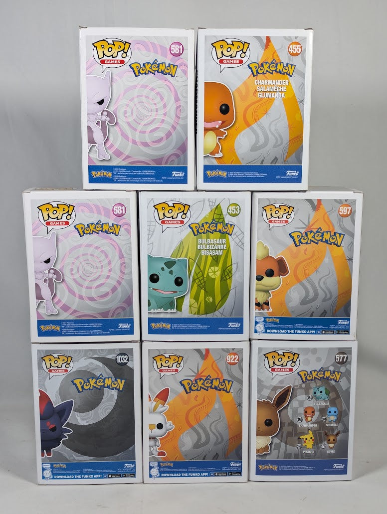 Pokemon Bundle of 9 Funko Pop! Vinyl Figures
