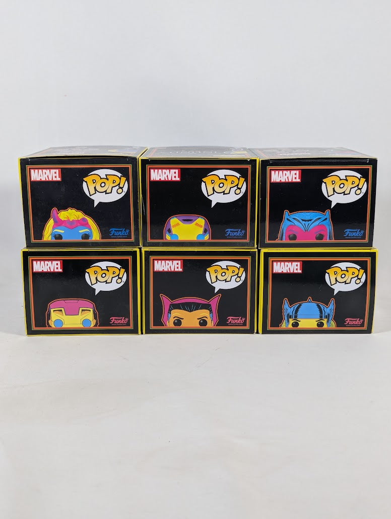 Marvel Blacklight Special Edition Bundle of 7 Funko Pop! Vinyl Figures