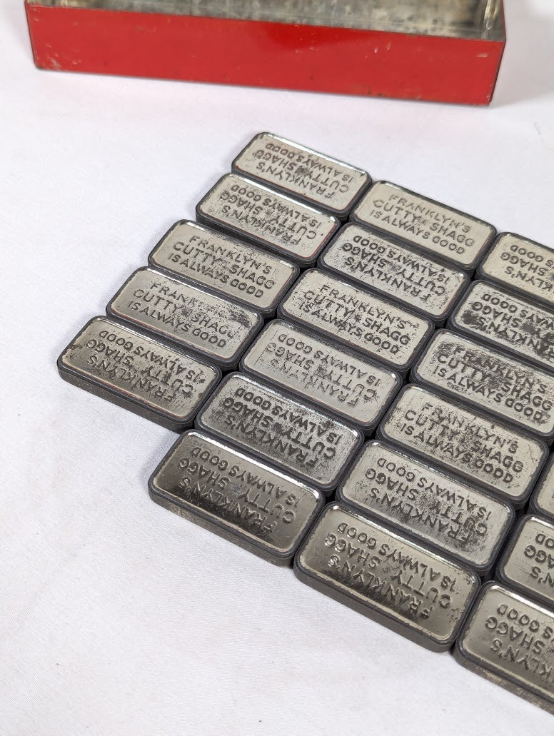 Vintage Advertising Franklyn's Cutty Shagg 1933 Metallic Dominoes