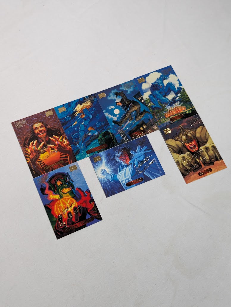 Marvel Masterpieces 1994 Gold Foil Signature Series Bundle of 7 Trading Cards