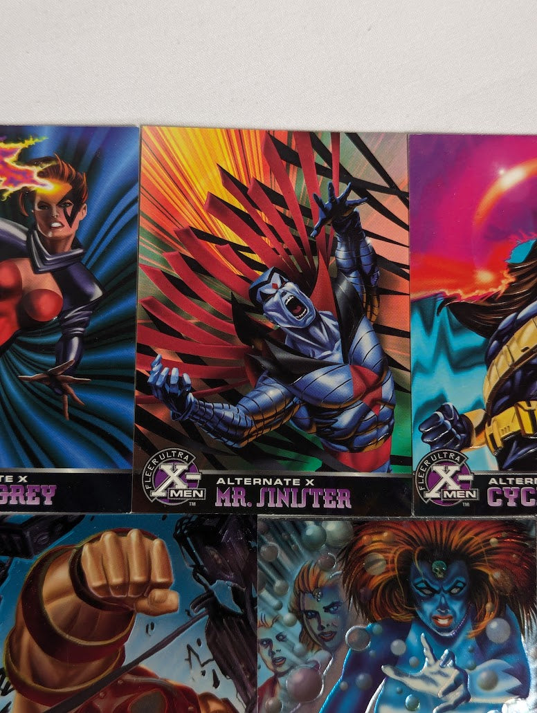 Marvel Fleer 1995 Ultra X-Men Bundle of 9 Trading Cards
