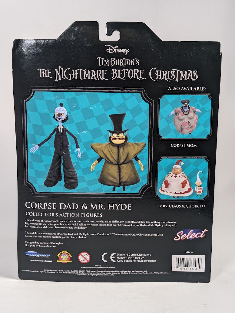 The Nightmare Before Christmas Corpse Dad & Mr. Hyde Diamond Select 2021 Collector's Action Figures