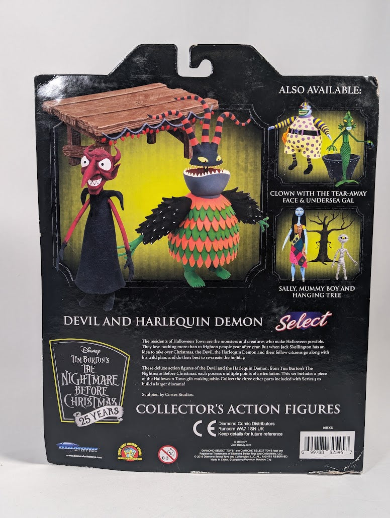 The Nightmare Before Christmas Devil and Harlequin Demon Diamond Select 2018 Collector's Action Figures