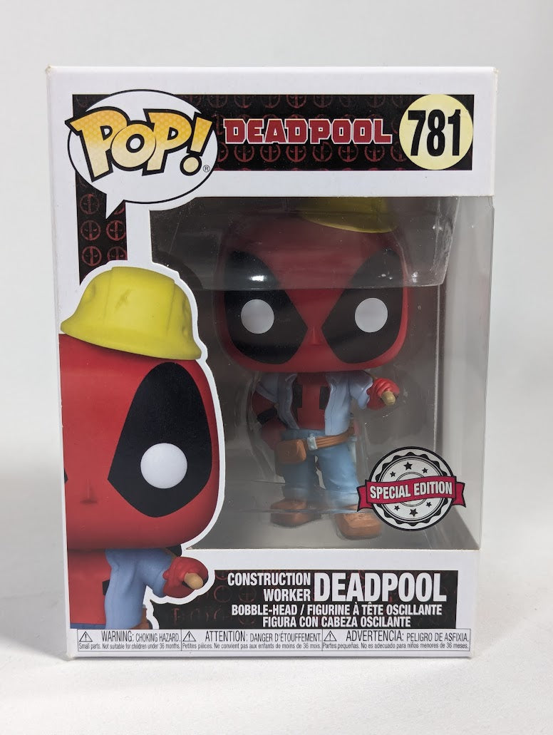 Marvel Construction Worker Deadpool (Special Edition) Funko Pop! Vinyl Figure #781
