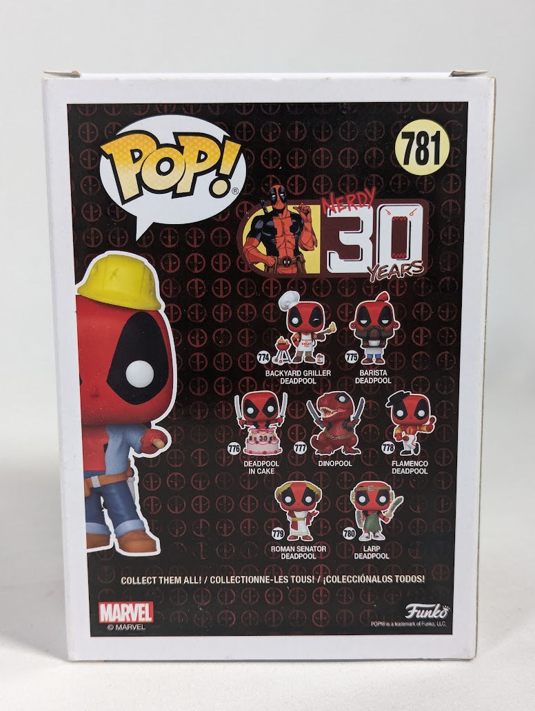 Marvel Construction Worker Deadpool (Special Edition) Funko Pop! Vinyl Figure #781