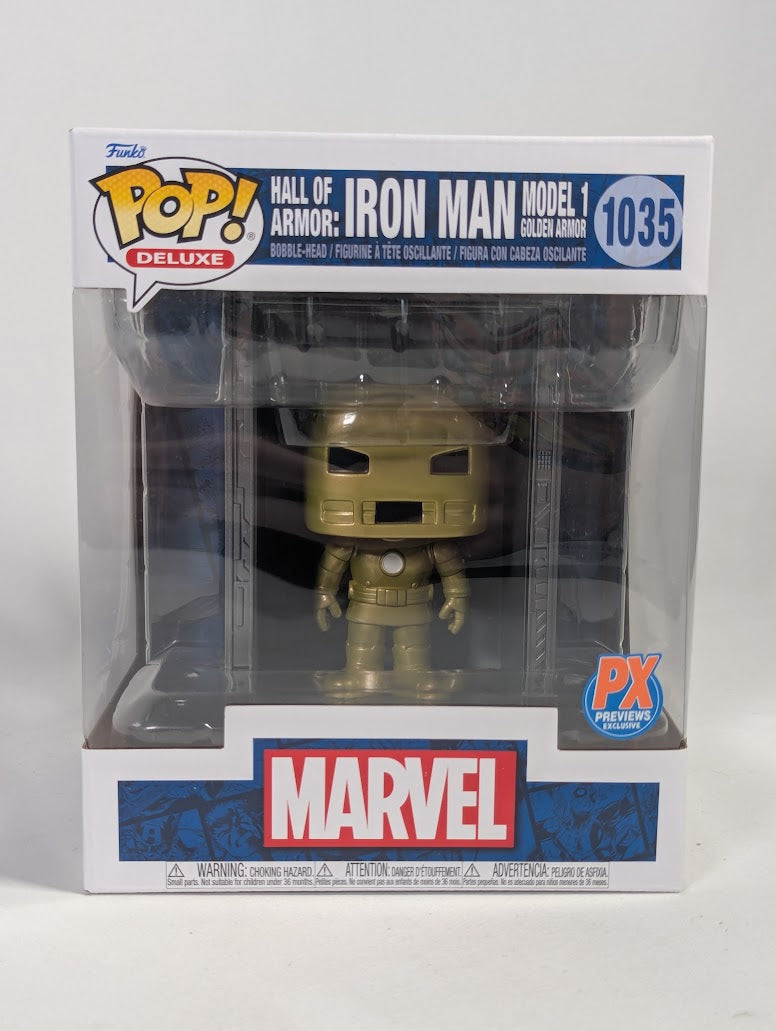 Marvel Hall of Armor Iron Man Model 1 Golden Armor Funko Pop! Deluxe Vinyl Figure #1035