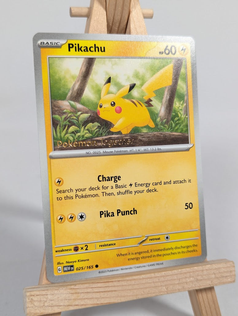 Pokemon Trading Card Game Pikachu 025/165 Pokemon 151 Poke Post 2023 Pokemon Together Stamped LP+