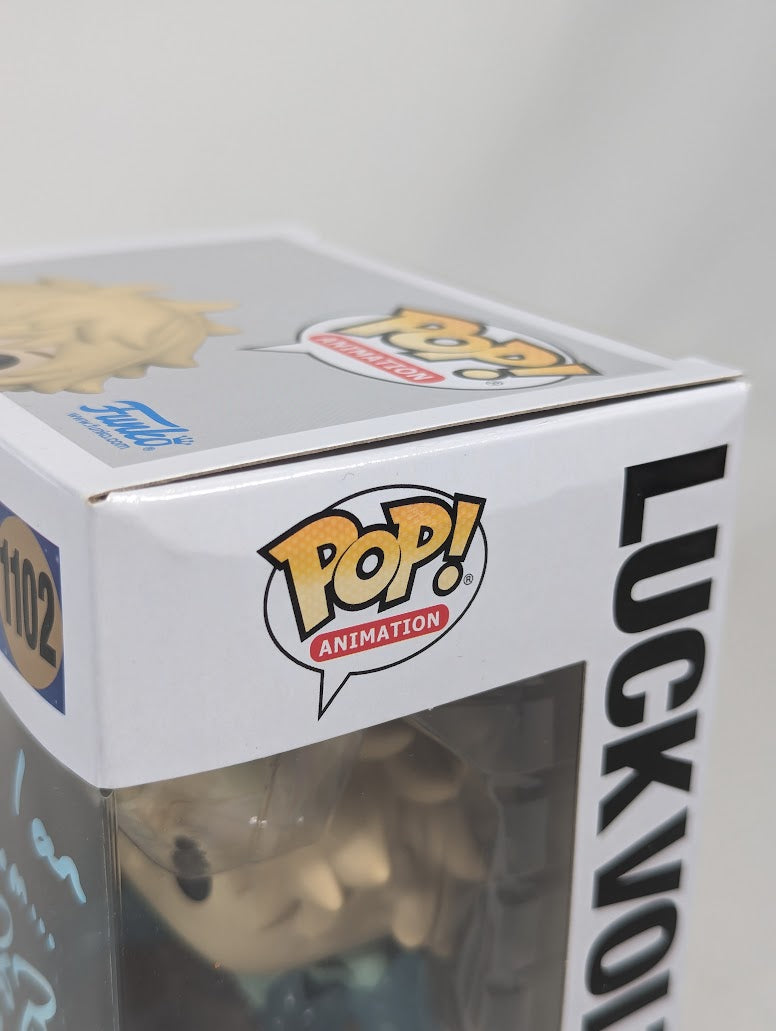Black Clover Luck Voltia (Chase) (Glow in the Dark) (AAA Anime Exclusive) Funko Pop! Vinyl Figure #1102 Signed by Justin Briner