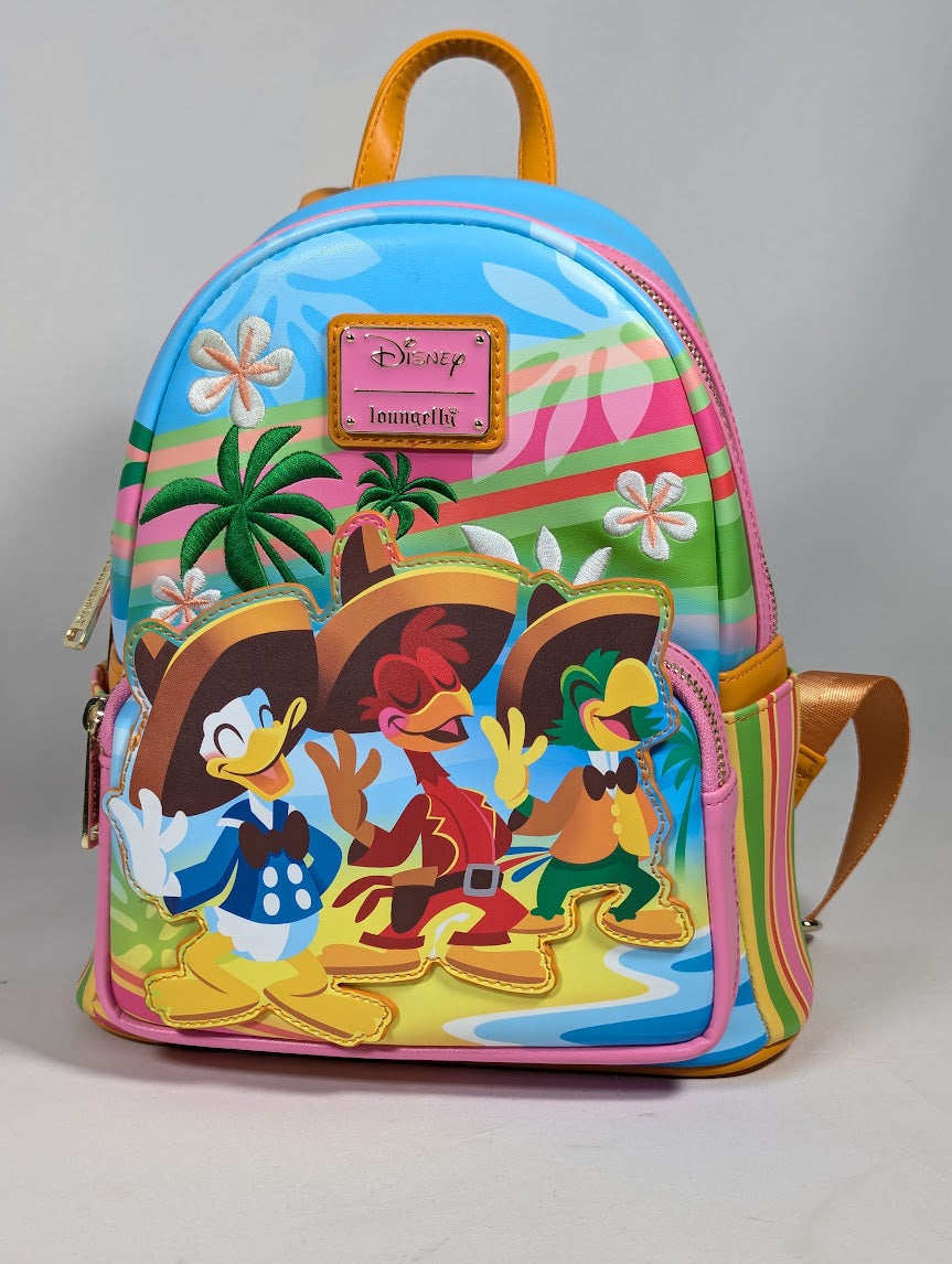 Disney The Three Caballeros Beach Scene Loungefly Backpack