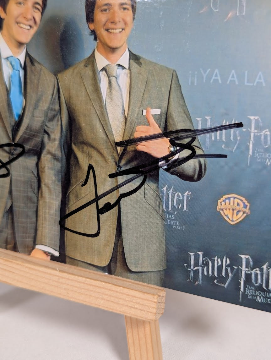 Harry Potter Fred & George Weasley 14 x 9cm Print Signed by James & Oliver Phelps (No COA)