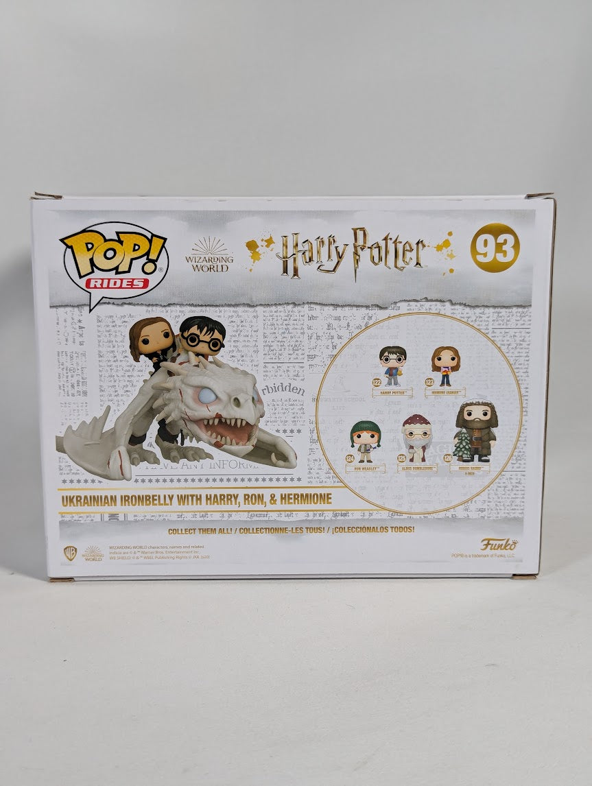 Harry Potter Ukrainian Ironbelly With Harry, Ron & Hermione Funko Pop! Rides Vinyl Figure #93