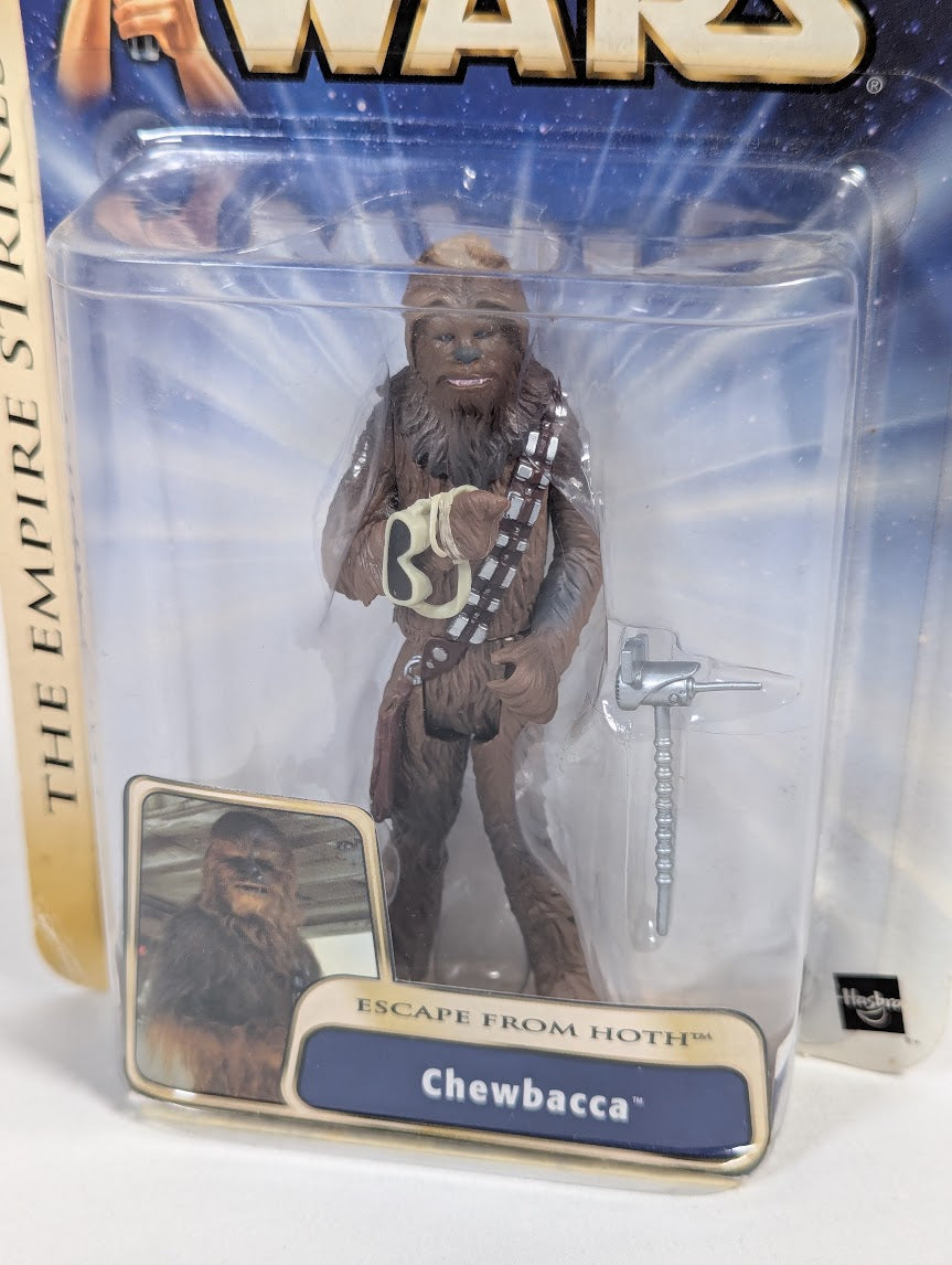 Star Wars Chewbacca Mynock Hunt (2002) & Escape From Hoth (2003) Hasbro Action Figure Bundle