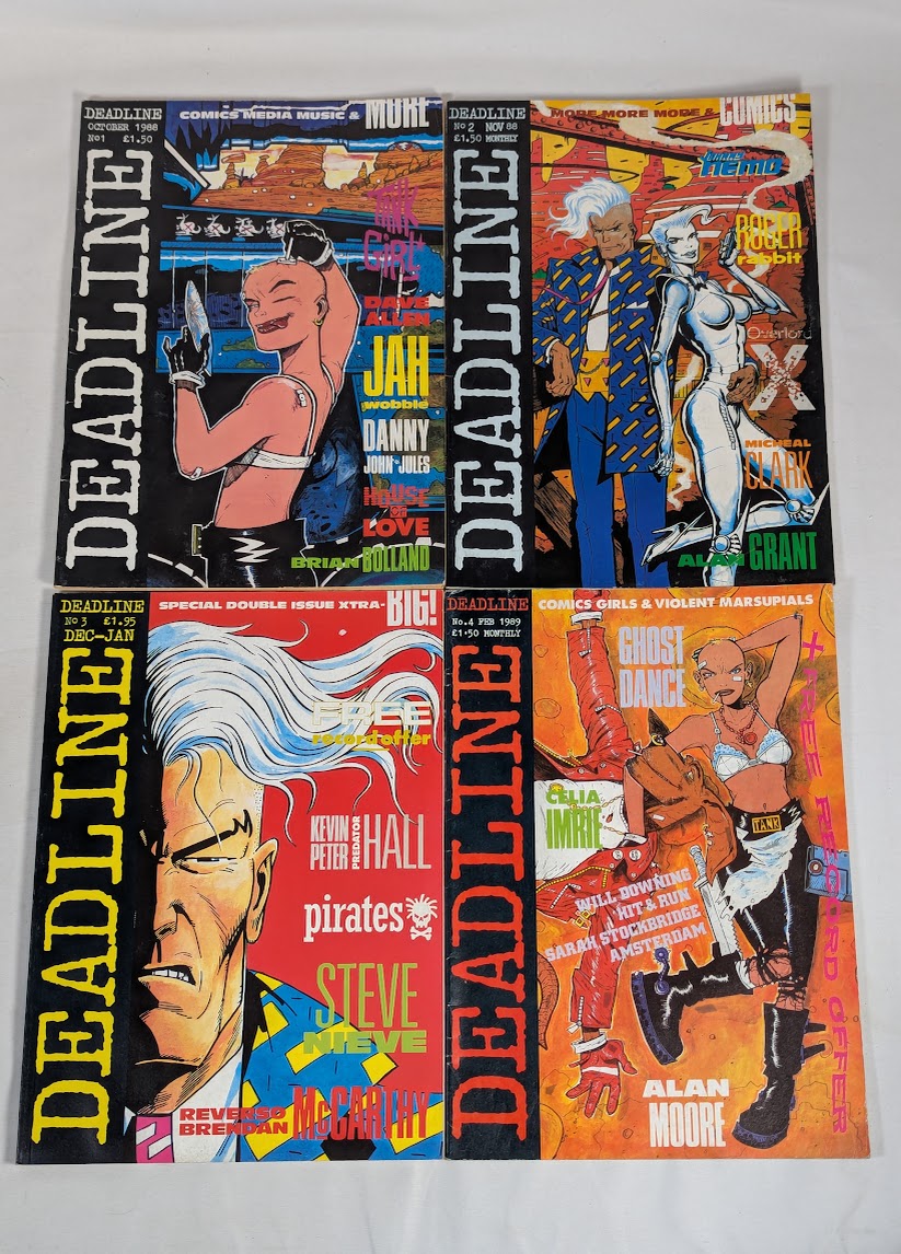 Deadline (1988) Issues 1 - 11 (First Appearance of Tank Girl) Magazine Bundle