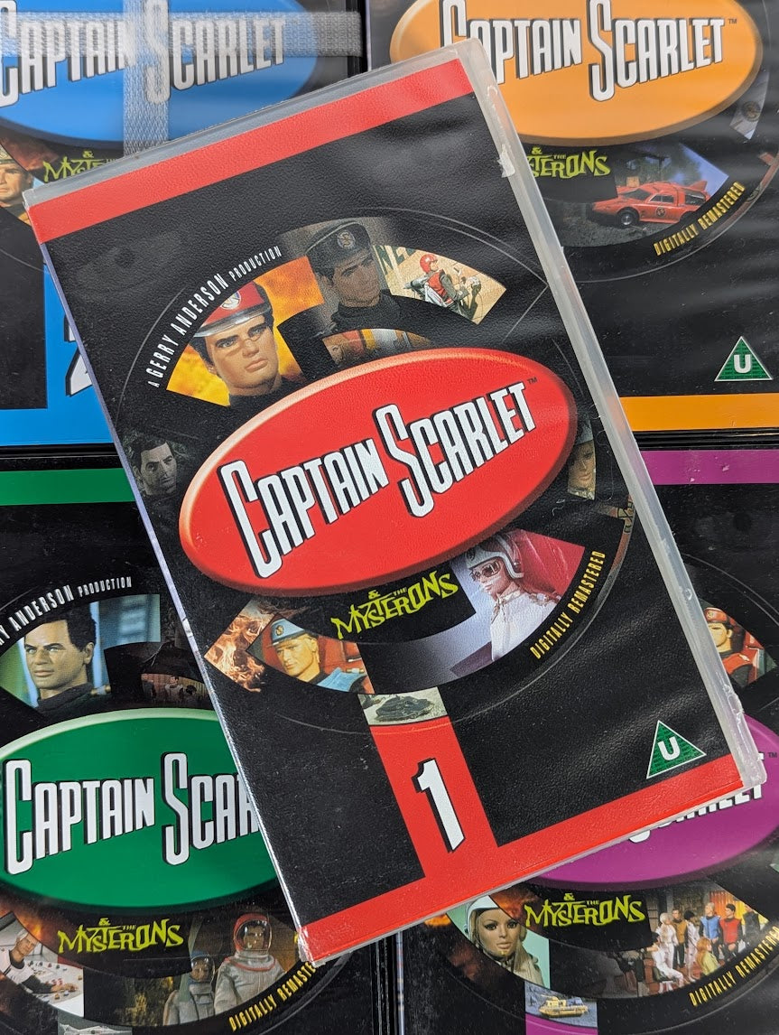 Captain Scarlet & the Mysterons Complete Set of 8 VHS Tapes (No 9th Documentary Tape)