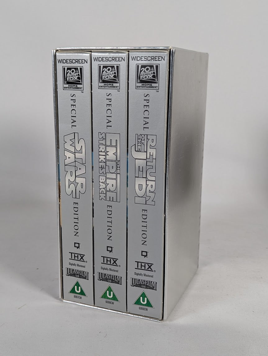Star Wars Trilogy Special Edition (Silver) & Episode 1 + 2 Bundle of VHS Tapes