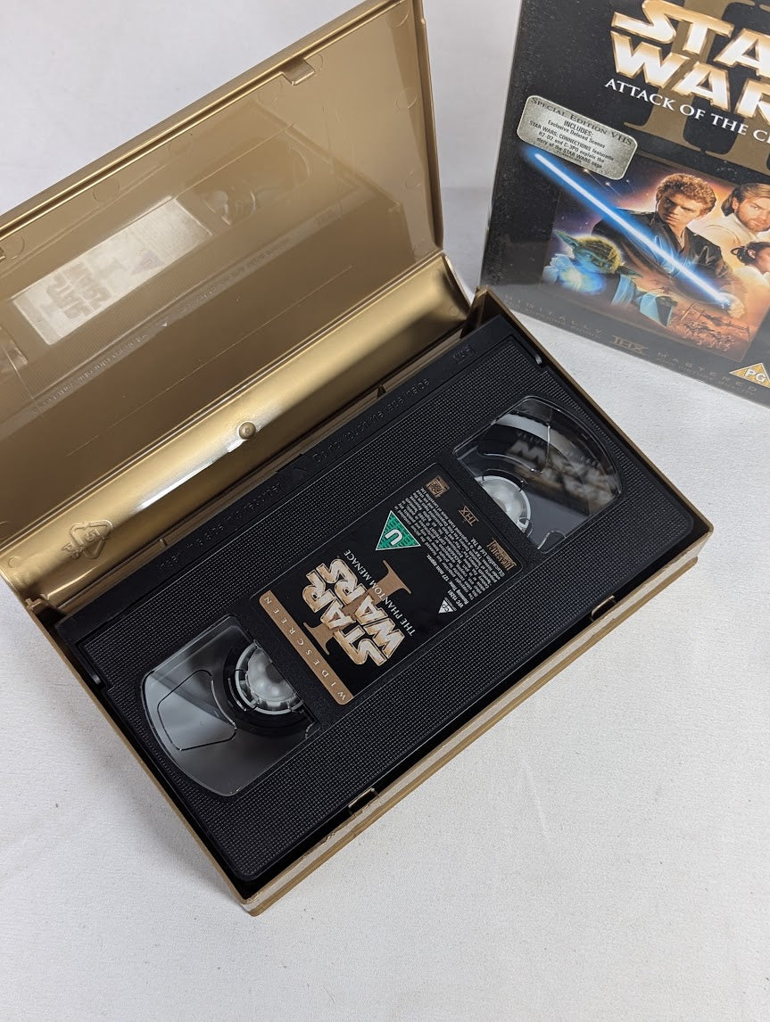 Star Wars Trilogy Special Edition (Silver) & Episode 1 + 2 Bundle of VHS Tapes