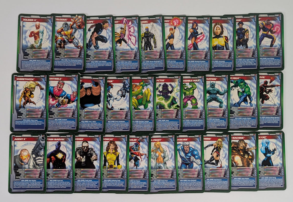 Top Trumps Marvel Comic Heroes 1 & 2 2003 Winning Moves Card Game Bundle