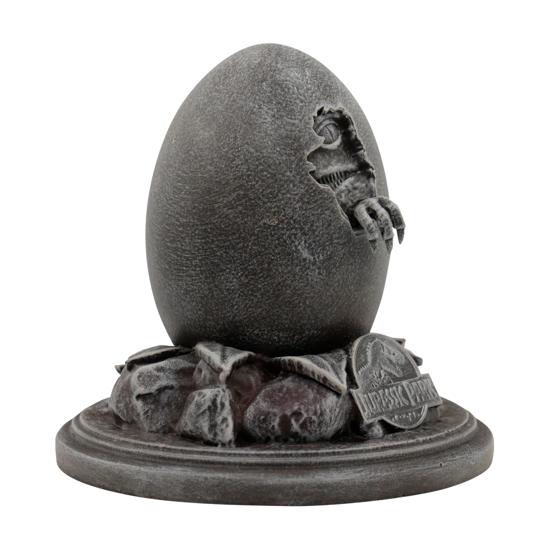 Jurassic Park Velociraptor Egg Statue & John Hammond Replica Cane Set